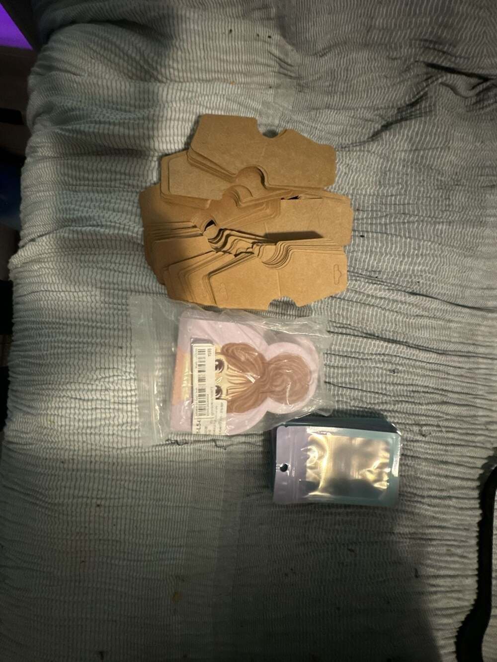 Jewelry Packaging Set: Kraft Paper Necklace and Resealable Pouch Bags